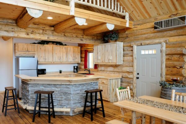 brown kitchen cabinery