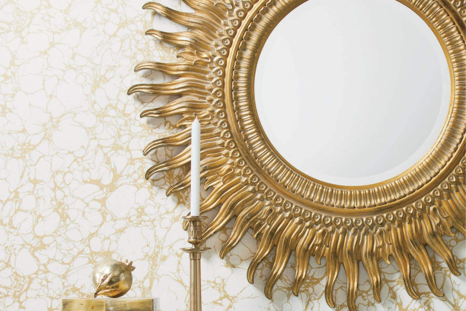 gold bathroom mirror